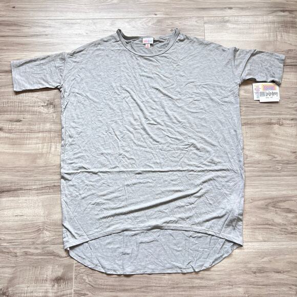 Lularoe Irma Light Gray Tunic Short Sleeve T-Shirt Size XS - Picture 1 of 8